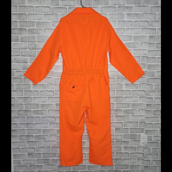 Vintage Neon Orange Coveralls by American Field Sportswear, size Large - Picture 2 of 8